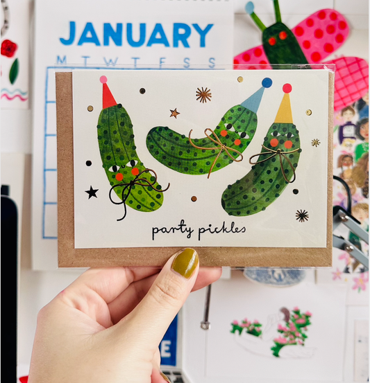 Daria Solak | PARTY PICKLES gold foil card