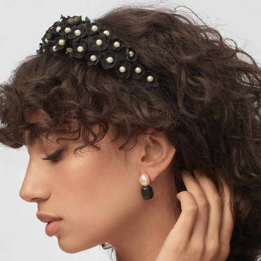 Lele Sadoughi | Jet Pebble Stud Earrings