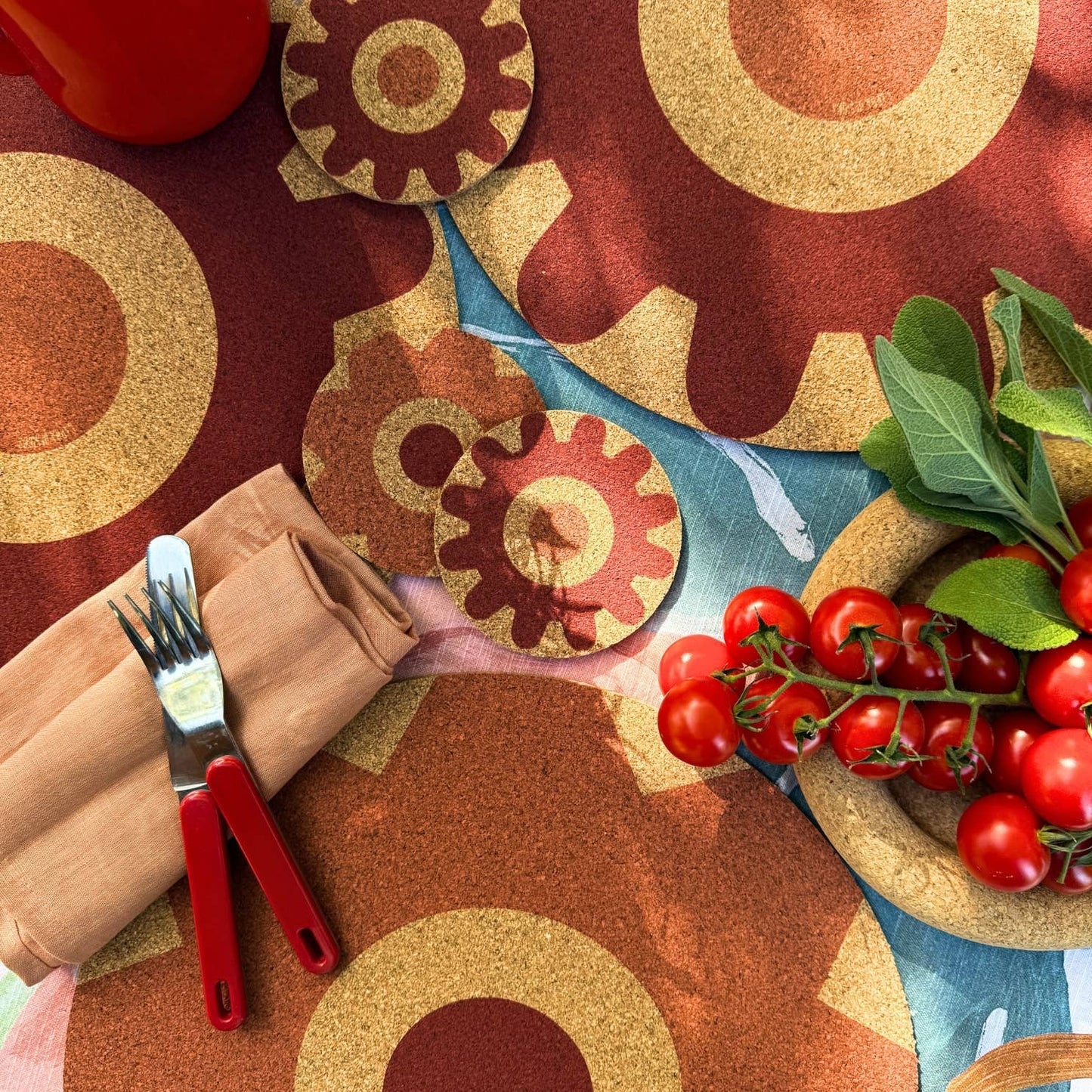 Capra Designs | Sol Cork Coasters: Grape