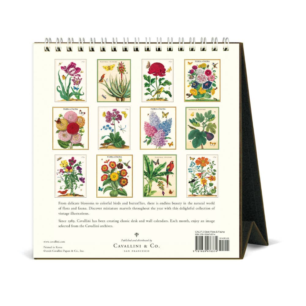 Cavallini | 2027 Desk Calendar - Flora & Fauna