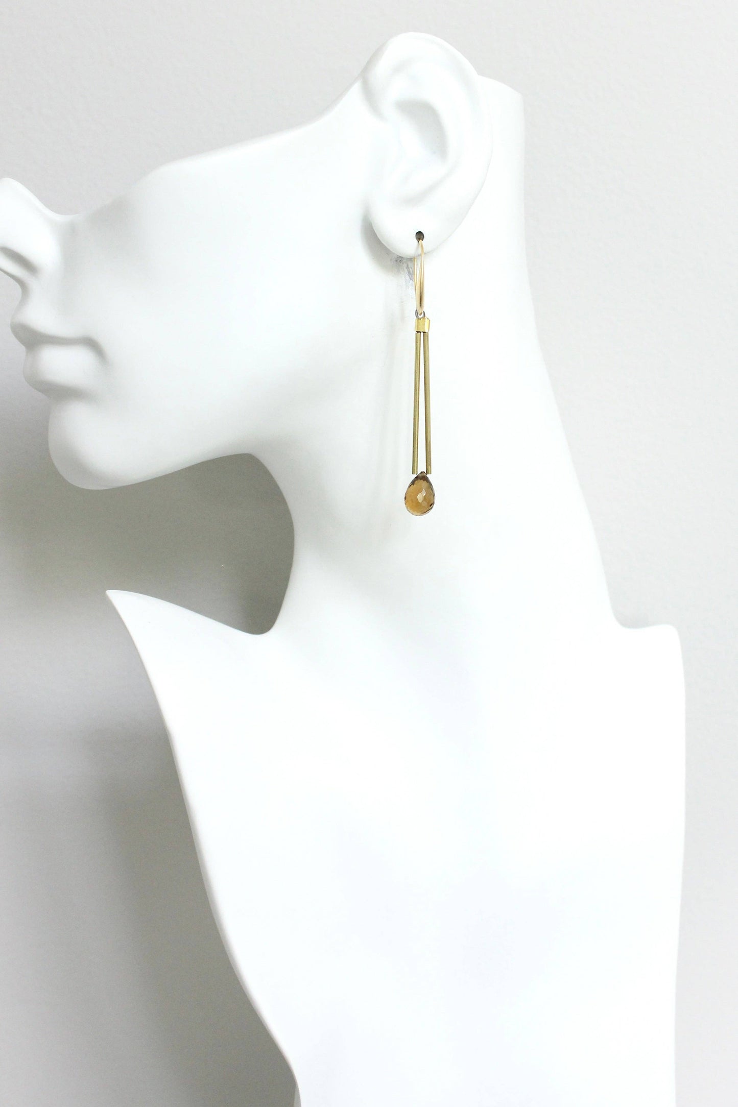 David Aubrey | Beer quartz earrings