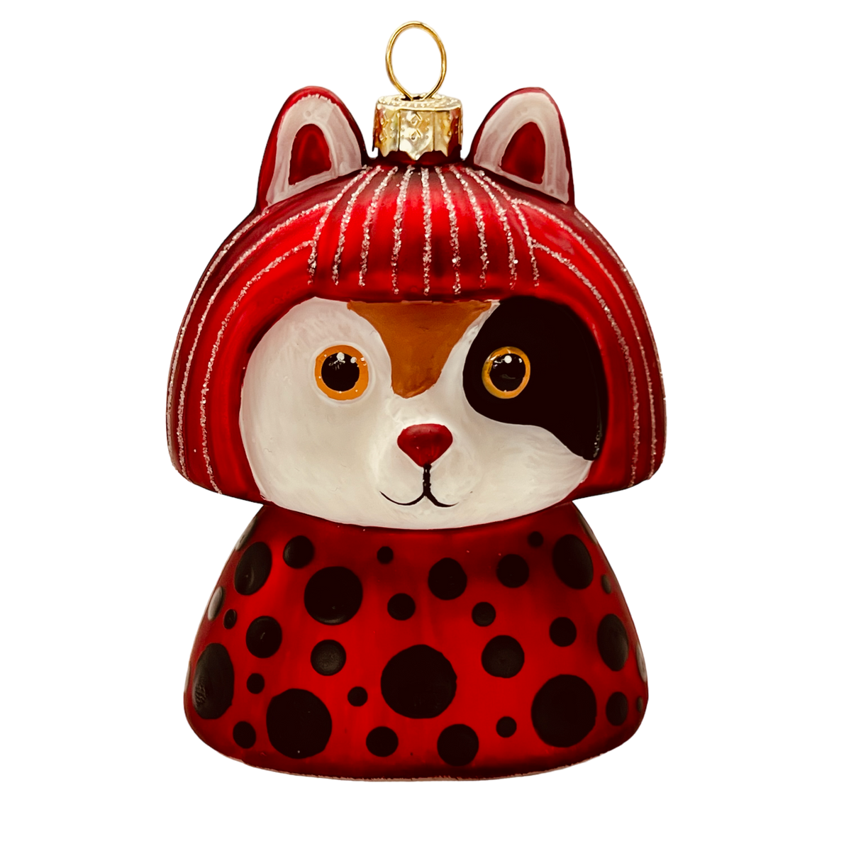 Yayoi Kusameow Calico Cat Glass Ornament