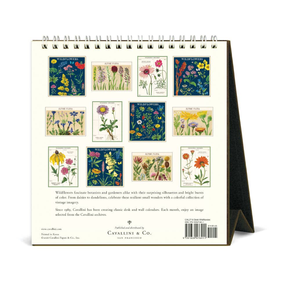Cavallini | 2027 Desk Calendar - Wildflowers