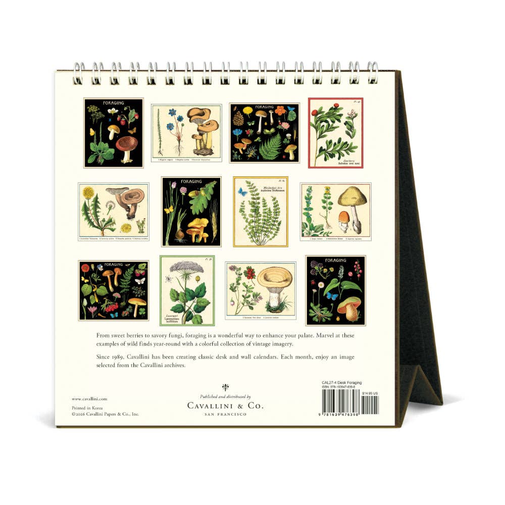 Cavallini | 2027 Desk Calendar - Foraging