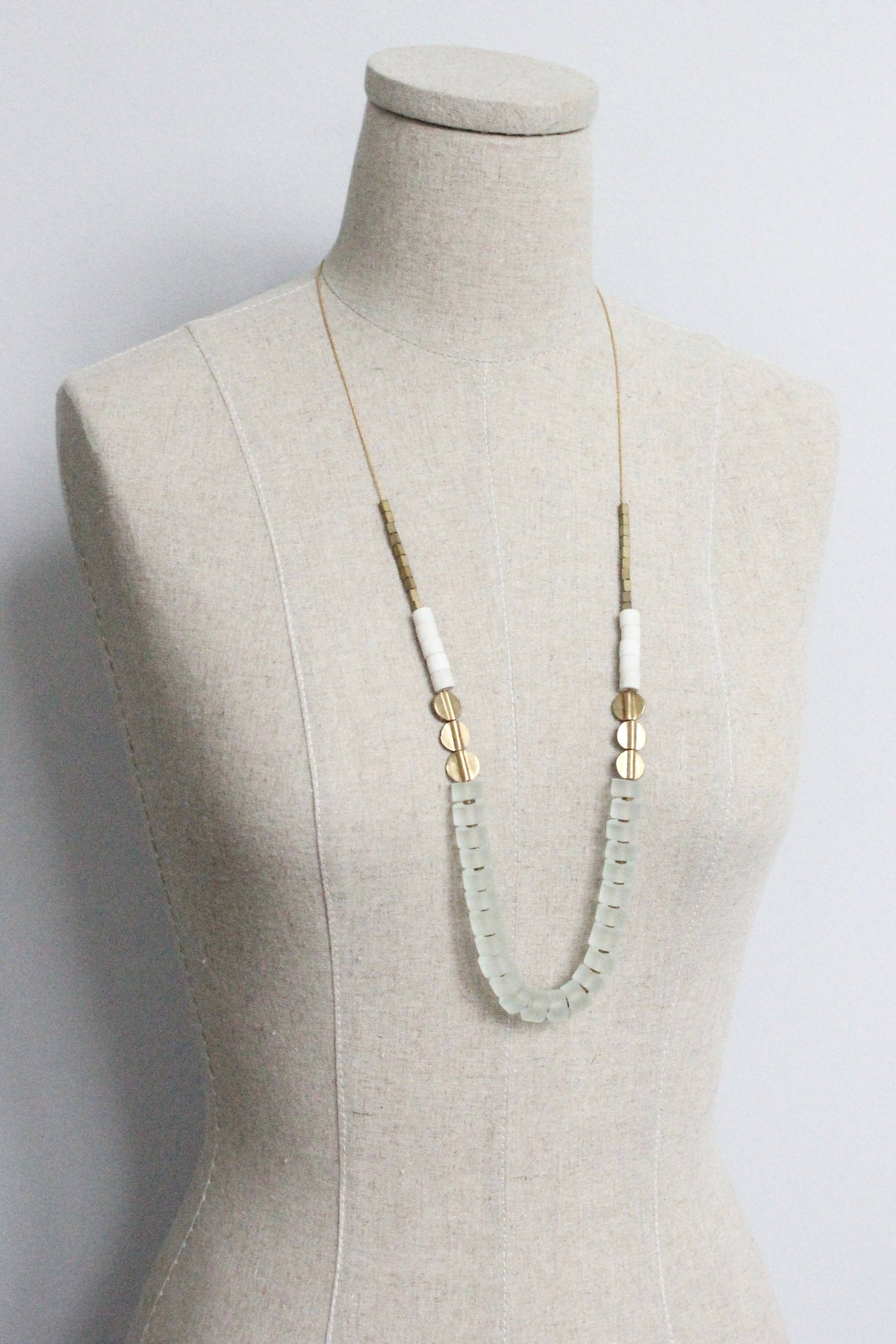 David Aubrey Jewellery | Glass and brass necklace