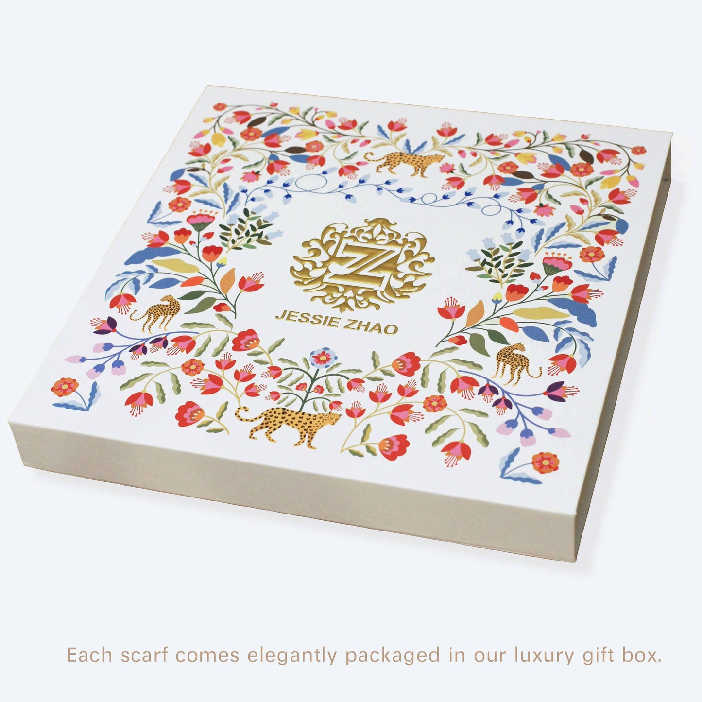 Jessie Zhao New York - Ivy Parterre Double Sided Silk Scarf