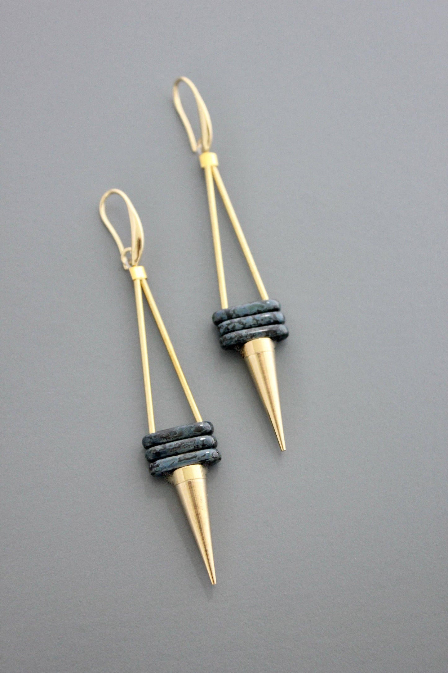 David Aubrey Jewelry | Geometric spike earrings