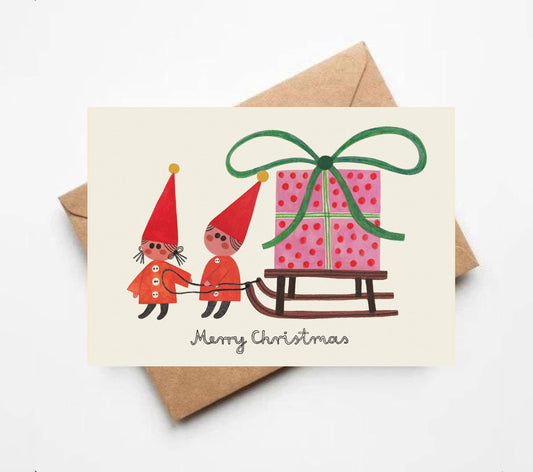 Daria Solak Illustrations | CHRISTMAS ELVES 3 card