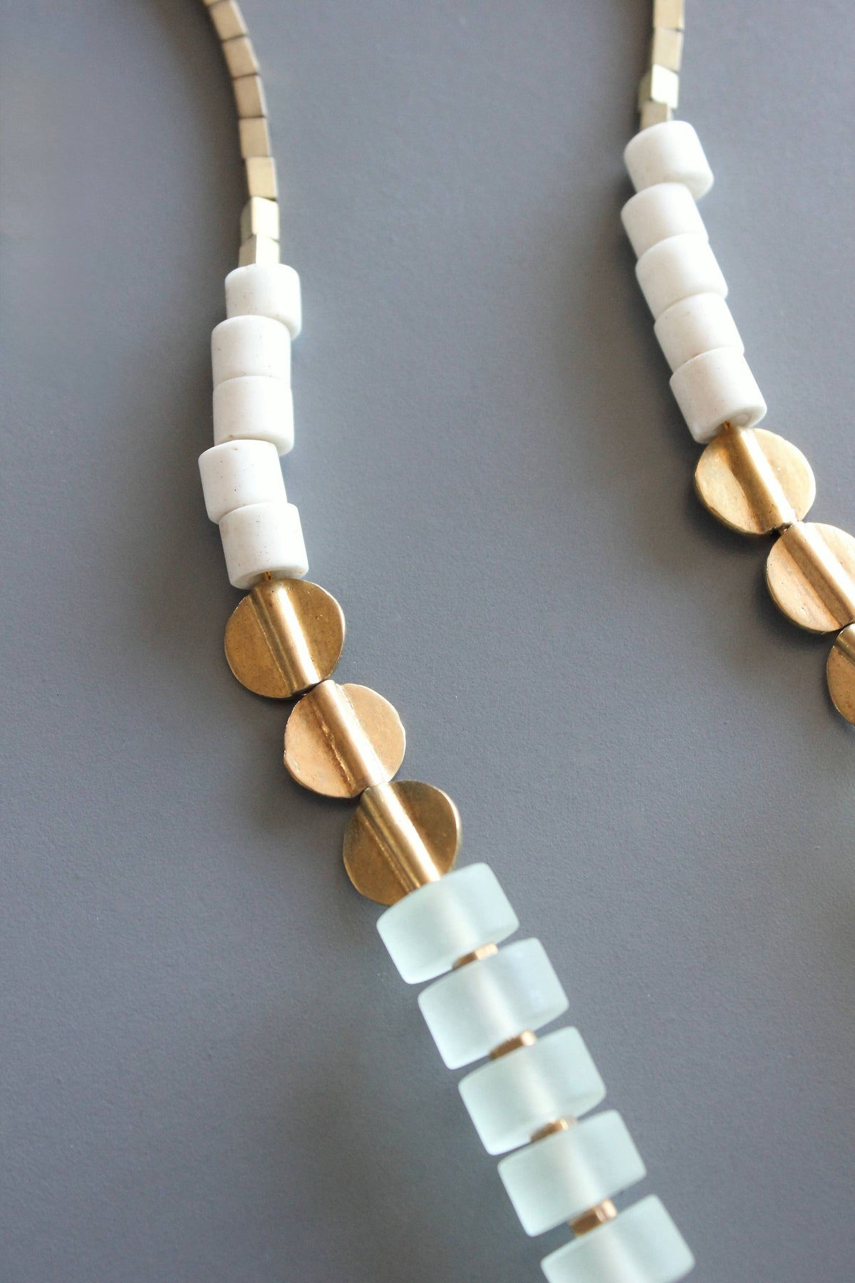 David Aubrey Jewellery | Glass and brass necklace