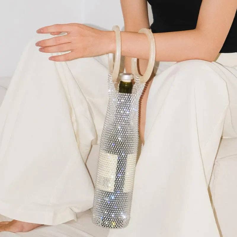 Vinari | Luxe Crystal Wine Carrier: Black (Limited Edition)