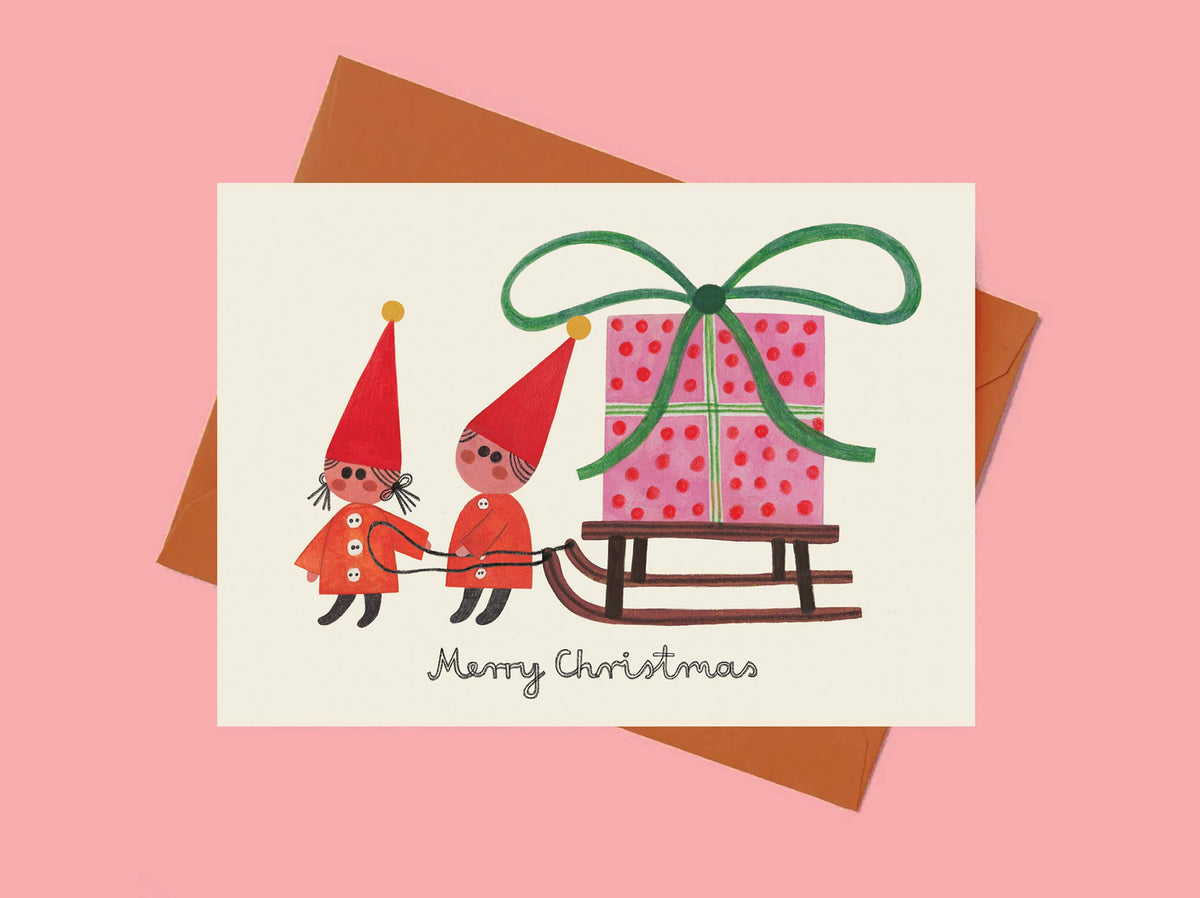 Daria Solak Illustrations | CHRISTMAS ELVES 3 card
