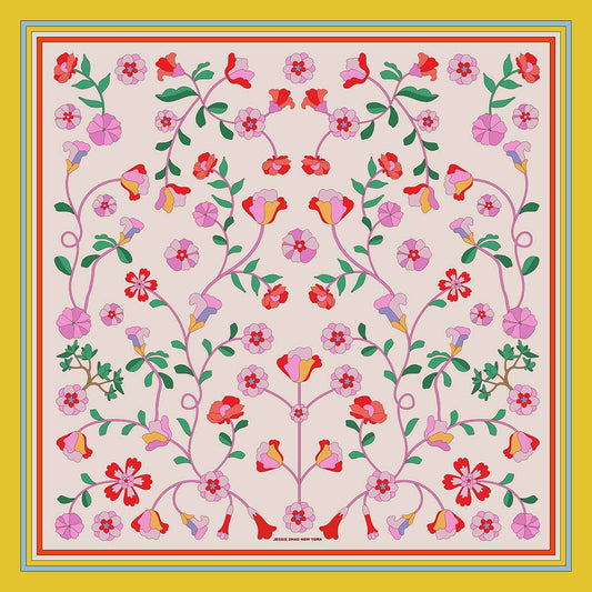 Jessie Zhao New York - Limoncello Jardin Double Sided Silk Scarf