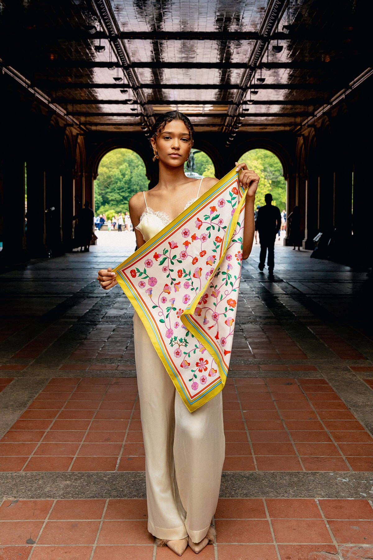 Jessie Zhao New York - Limoncello Jardin Double Sided Silk Scarf
