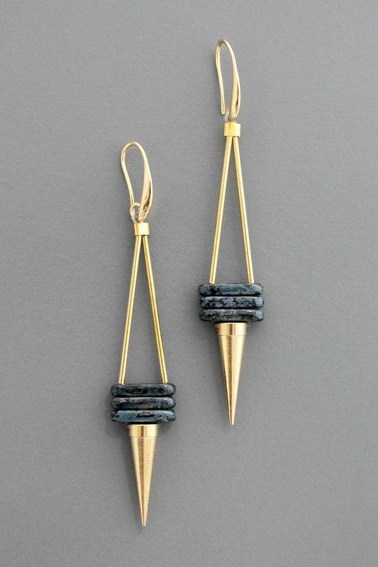 David Aubrey Jewelry | Geometric spike earrings