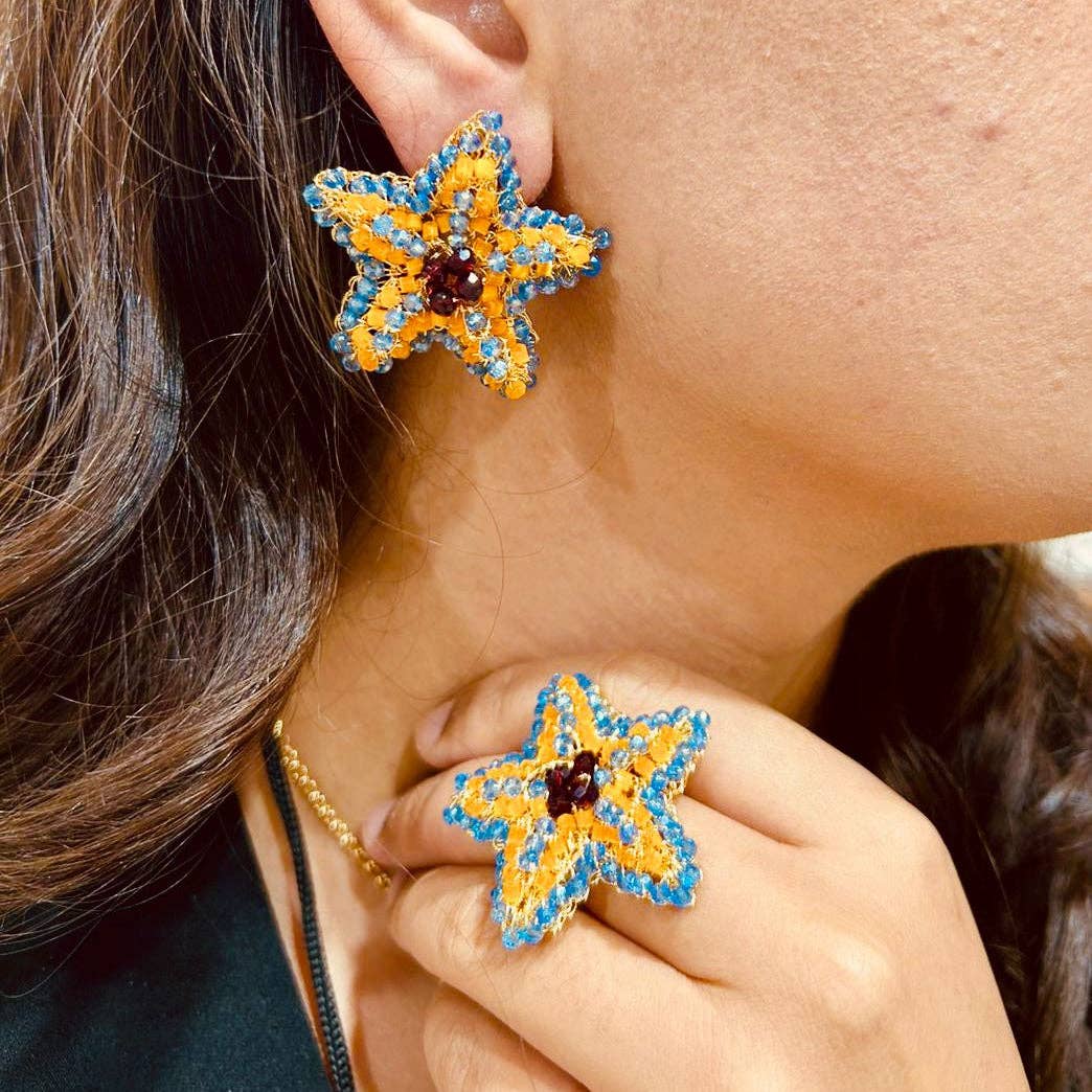 Tricia Milaneze | Sunrise Mix Sea Star Crochet Earrings