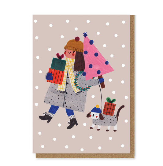 Daria Solak Illustrations | CHRISTMAS GIRL card