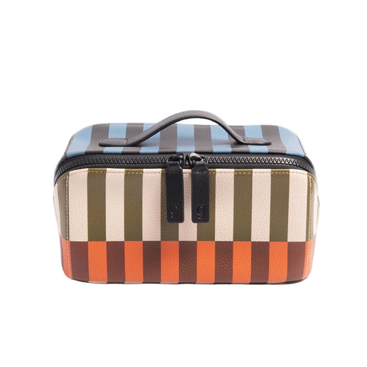 Caroline Gardner - Stripe Diagonal Zip Large Washbag