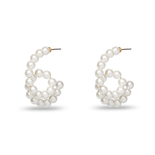 Lele Sadoughi | Pearl Loop-De-Loop Hoop- Earrings