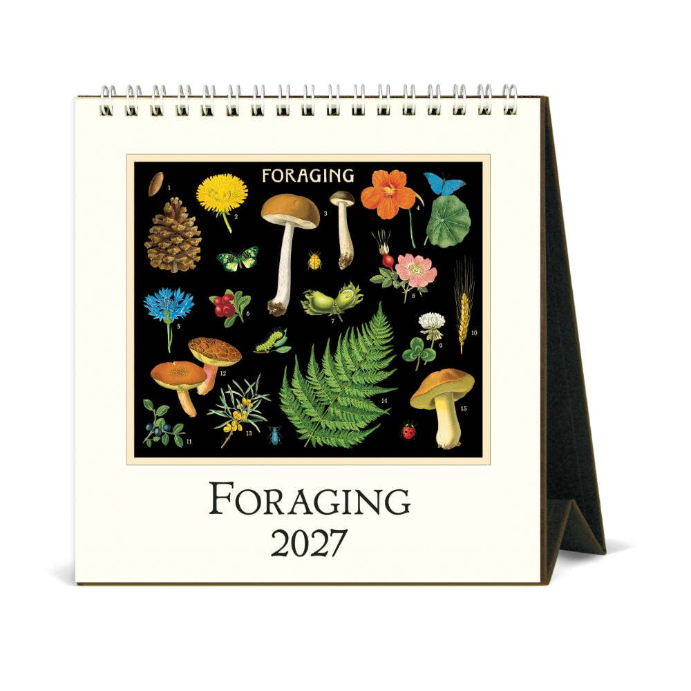 Cavallini | 2027 Desk Calendar - Foraging