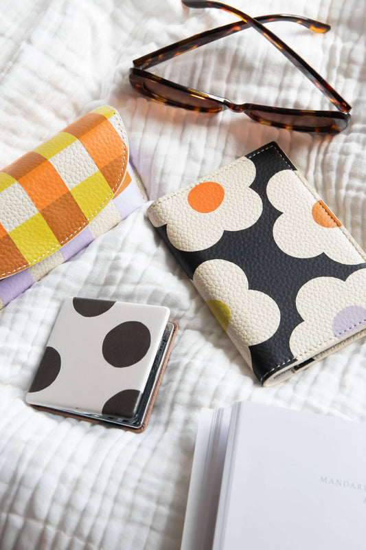 Caroline Gardner - Multi Flower Charcoal Passport Holder