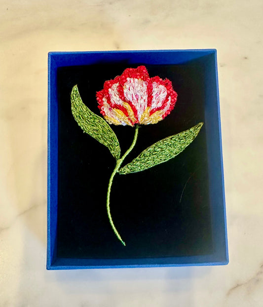TROVELORE | Red Parrot Tulip Brooch