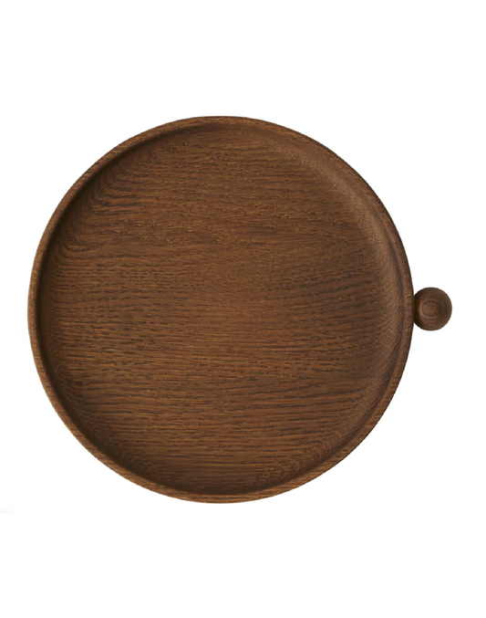OYOY | Inka Wood Tray Round Small Dark