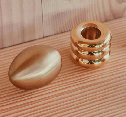 OYOY | Savi Solid Brass Candleholder -  Brass