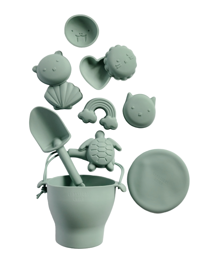 CLASSICAL CHILD  | Bucket & Toys Set - Sage Green