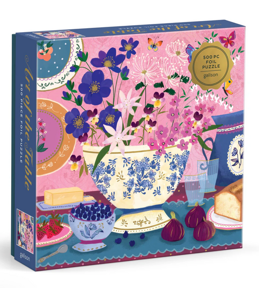 Galison | Flower Gazing Foil Puzzle 500pcs