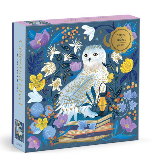 Galison | Celestial Owl 500 Piece Foil Puzzle
