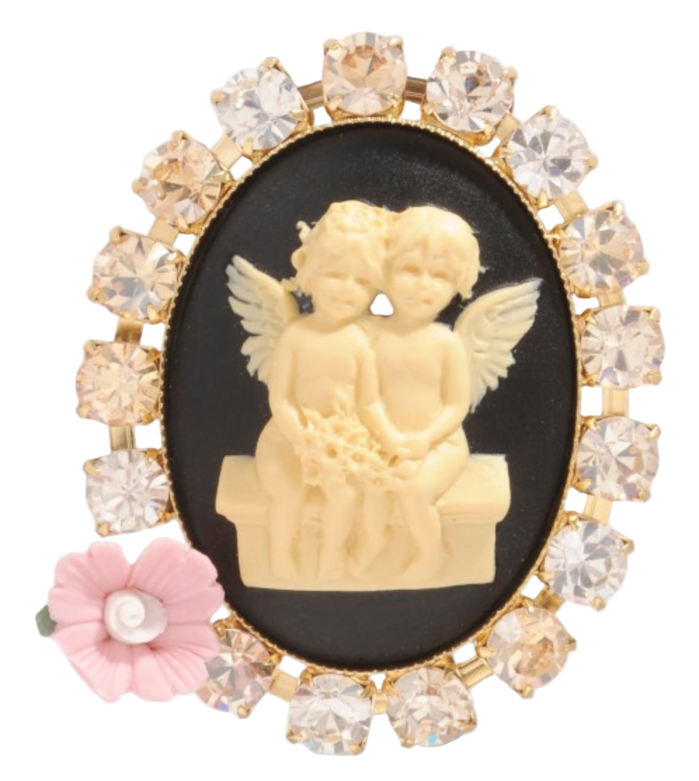 Julie Sion | Brooch Aura bronze - Ivory