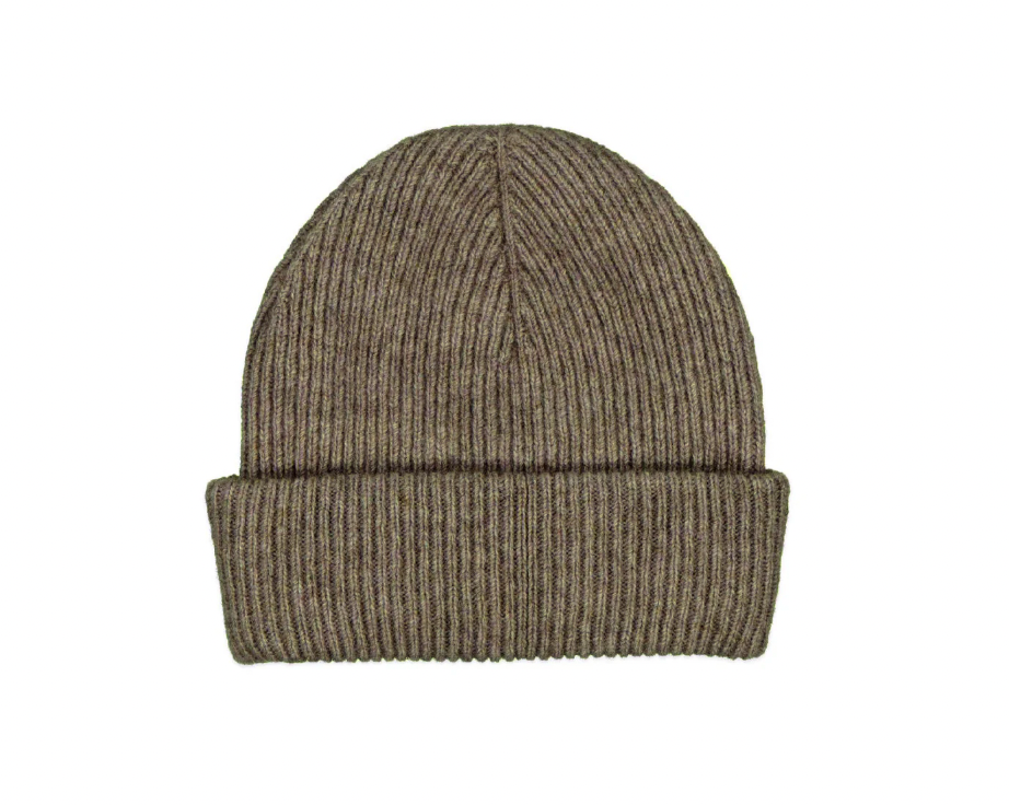 McDonald Textiles|  Possum Merino Fine Rib Hat, Bark