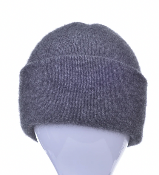 McDonald Textiles | Plain Tubular Beanie, Pewter - SALE