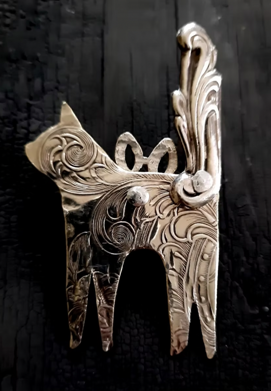 Emma Cunningham - Flying Cat Brooch