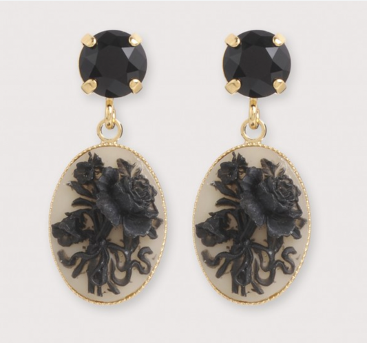 Julie Sion | Cameo Mini Strass - Black