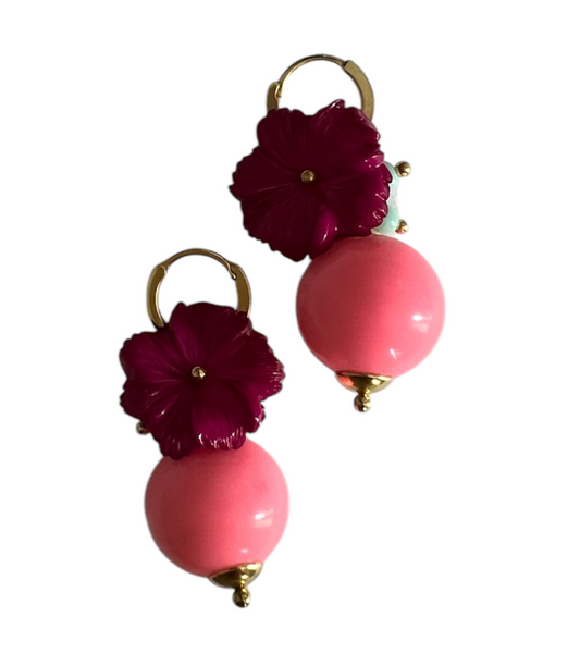Julie Sion | Oxford Ball Earrings, Prune