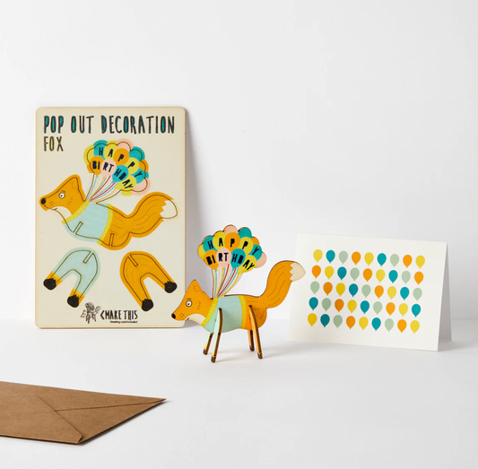 Pop Out Happy Birthday Fox Card