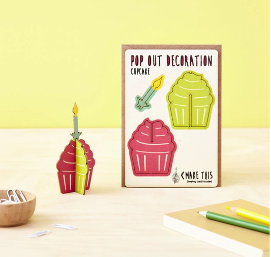 Pop Out Cupcake Greeting Card
