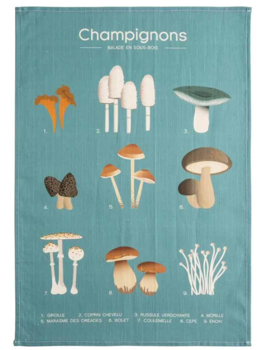 Coucke | Sous Bois Mushrooms Tea Towel