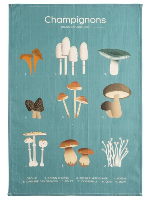 Coucke | Sous Bois Mushrooms Tea Towel