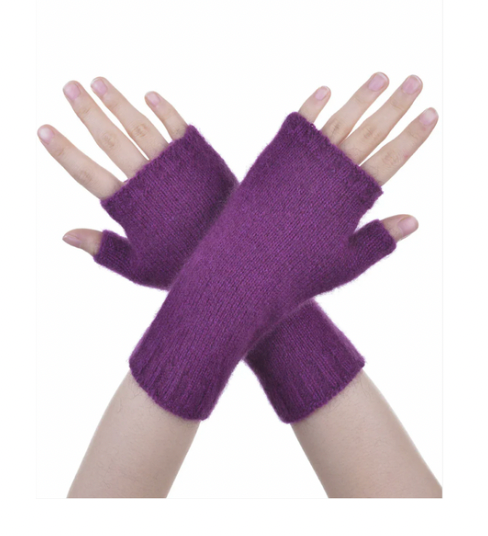 McDonald Textiles  | Short Plain Glovelet - Berry SALE