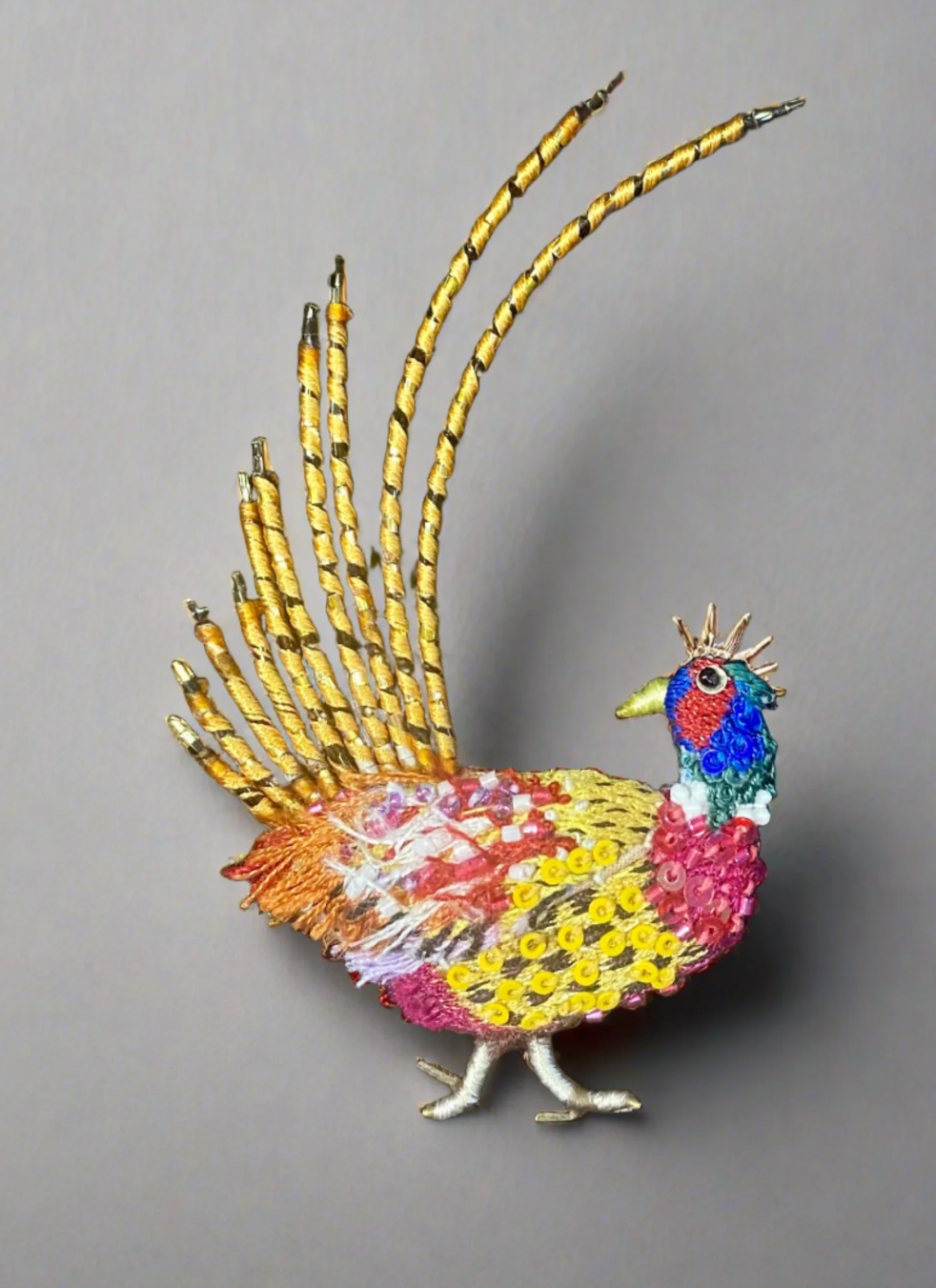 TROVELORE| Ring-Necked Pheasant Brooch