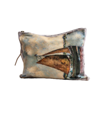 Swarm Amsterdam | Canvas Painting Zip Clutch - Two Sails
