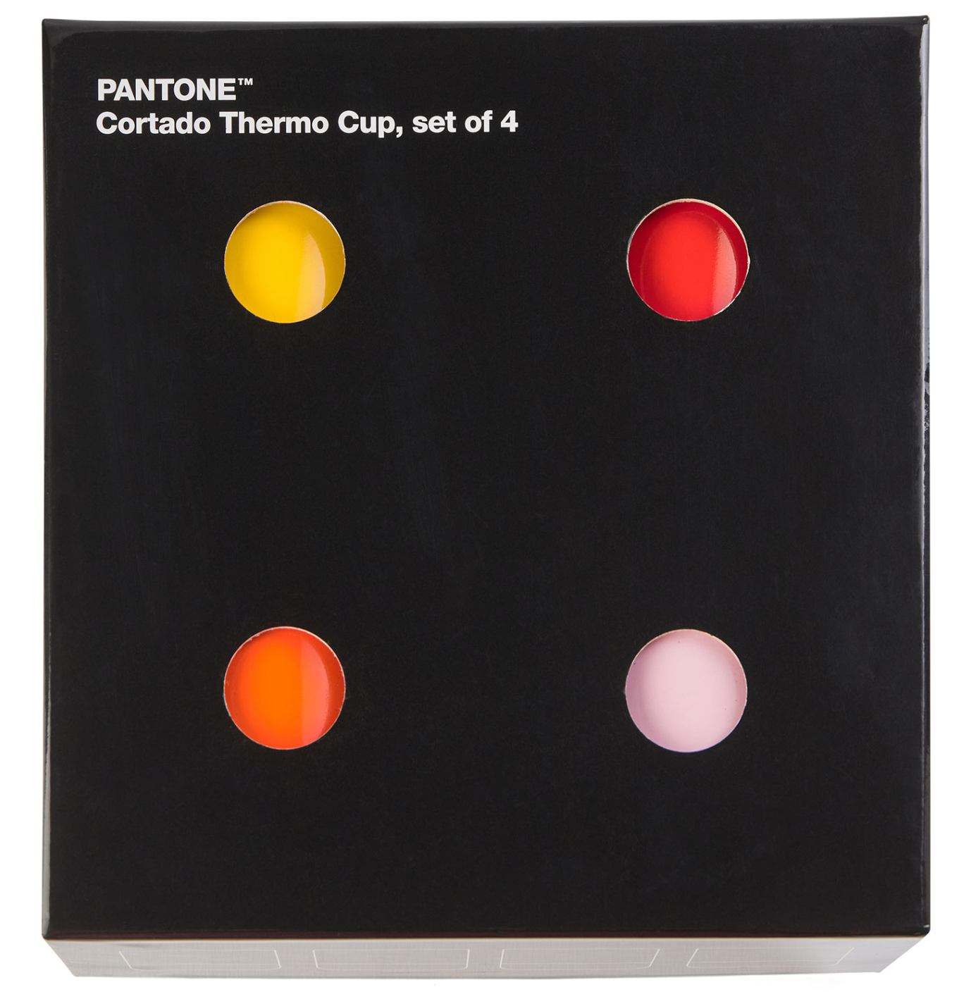 Pantone | Cortado Thermo Cup, Yellow, Orange, Pink, Red, (Set of 4)