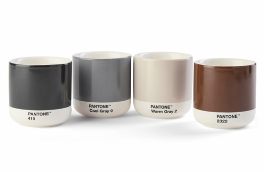 Pantone | Cortado Thermo Cup, Warm Grey/Cool Grey, Brown, Black (Set of 4)