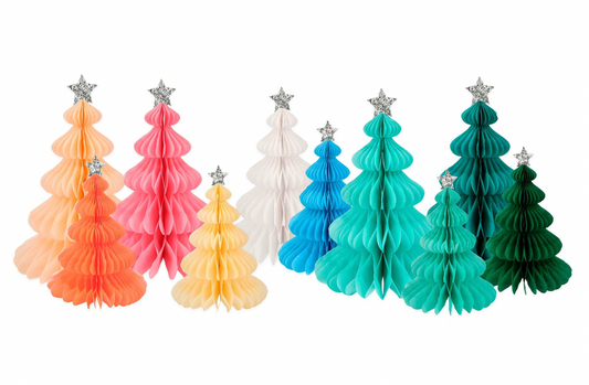 Meri Meri | Rainbow Forest Honeycomb Decorations (Pack of 10 in 2 sizes)