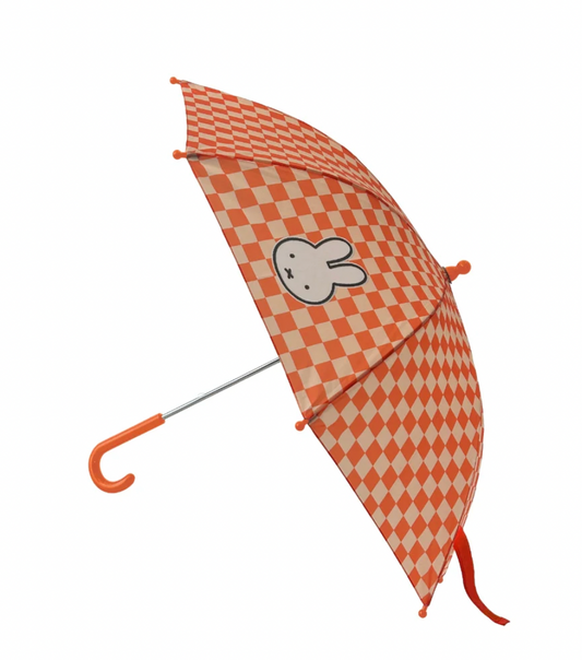 Miffy | Umbrella Red Peach Checkerboard Small