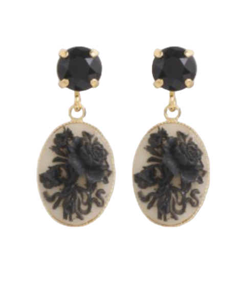 Julie Sion | Cameo Mini Strass - Black