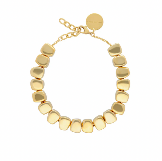 Vanessa Baroni | Small Organic Shaped Necklace Gold