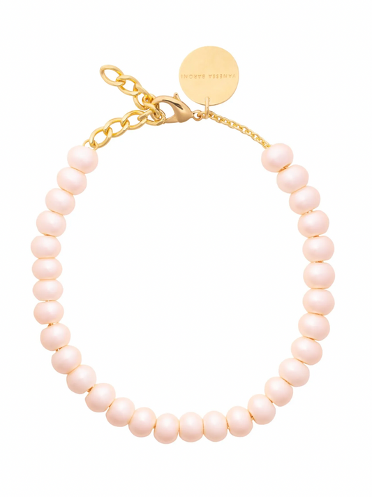 Vanessa Baroni | Mini Beads Necklace Apricot Pearl